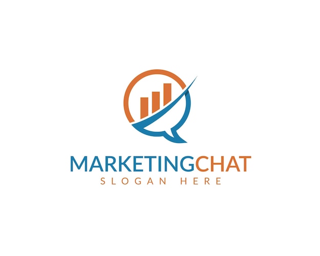 Diseño de logotipo de chat de marketing