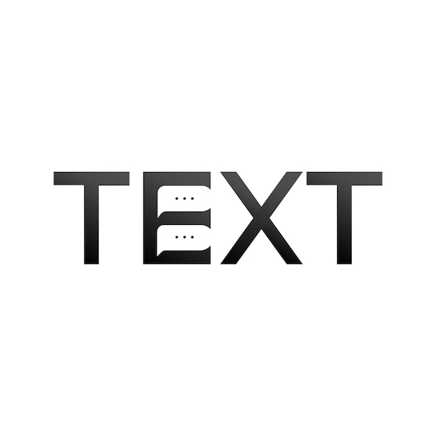 Diseño de logotipo de chat de texto