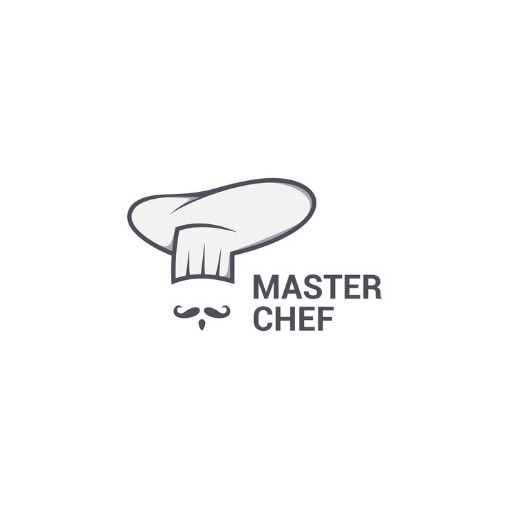 diseño de logotipo de chef de cocina de inspiración simple