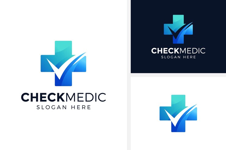 Diseño de logotipo de cheque médico