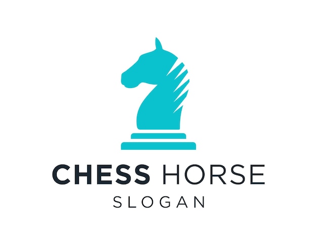 Vector el diseño del logotipo chess horse se creó utilizando la aplicación corel draw 2018 con un fondo blanco.