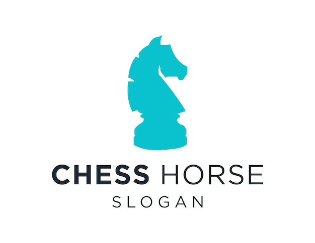 Vector el diseño del logotipo chess horse se creó utilizando la aplicación corel draw 2018 con un fondo blanco.