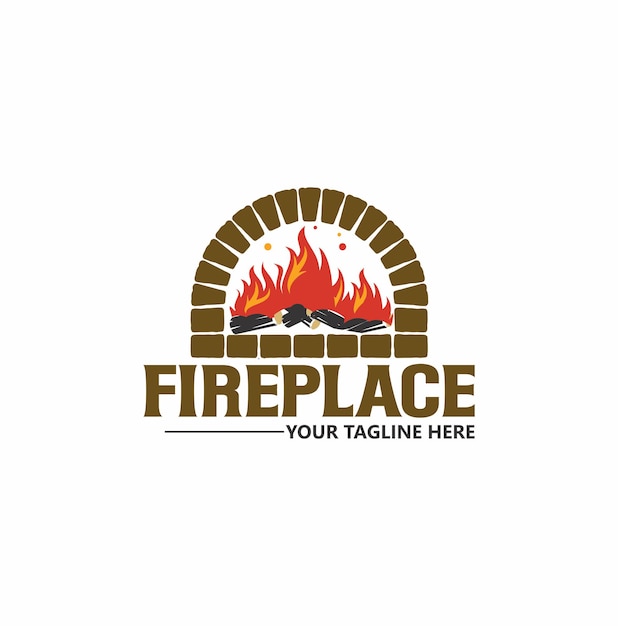 Diseño de logotipo de chimenea