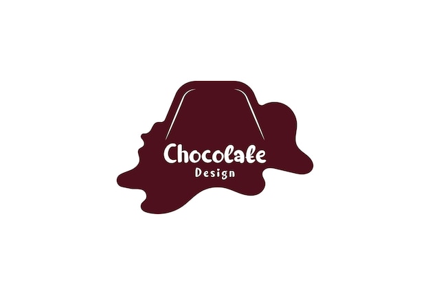 Diseño del logotipo de chocolate dulce Concepto de diseño vectorial