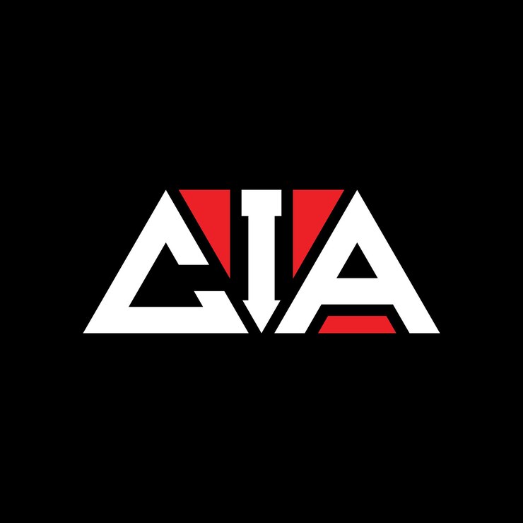 Vector el diseño del logotipo de la cia con letras triangulares en forma de triángulo, el diseño del monograma del logotipo triangular de la cia, la plantilla del logotipo vectorial del triángulo de la cia en color rojo, el logotipo triangle de la cia simple, elegante y lujoso.