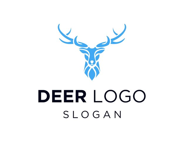 Diseño de logotipo de ciervo creado con la aplicación Corel Draw 2018 con fondo blanco