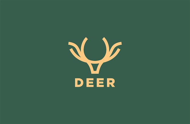 El diseño del logotipo del ciervo es minimalista y de lujo.