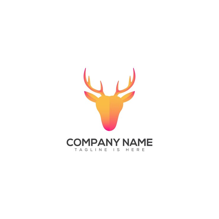 Diseño de logotipo de ciervo moderno