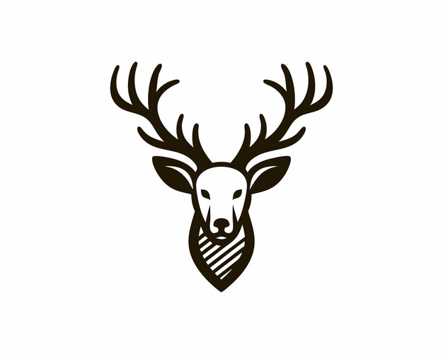 Diseño del logotipo del ciervo mula Ilustración vectorial del icono del símbolo