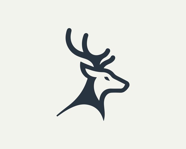 Diseño del logotipo del ciervo mula Ilustración vectorial del icono del símbolo