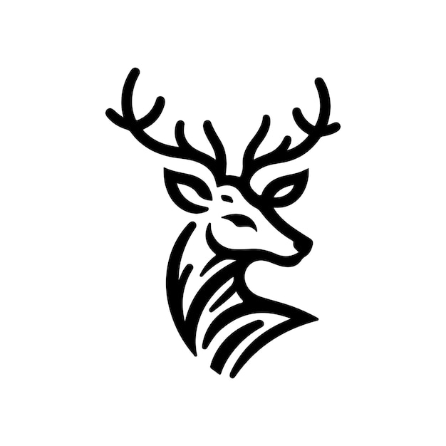 Diseño de logotipo de ciervo Vector Creativo Diseño de Logotipo de cervo