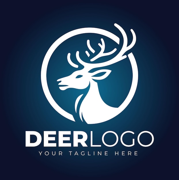 Diseño de logotipo de ciervo