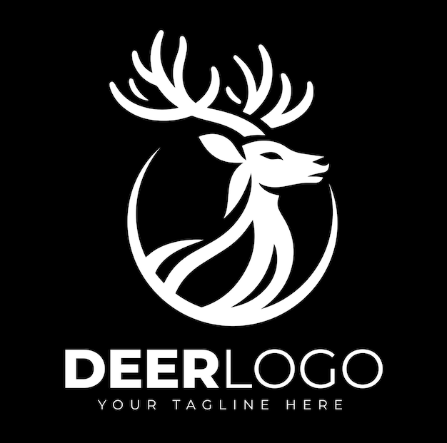 Diseño de logotipo de ciervo