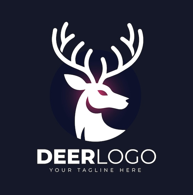 Diseño de logotipo de ciervo