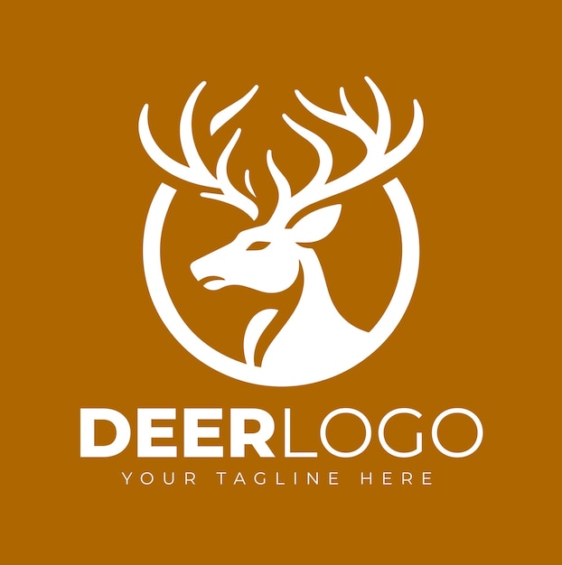 Diseño de logotipo de ciervo