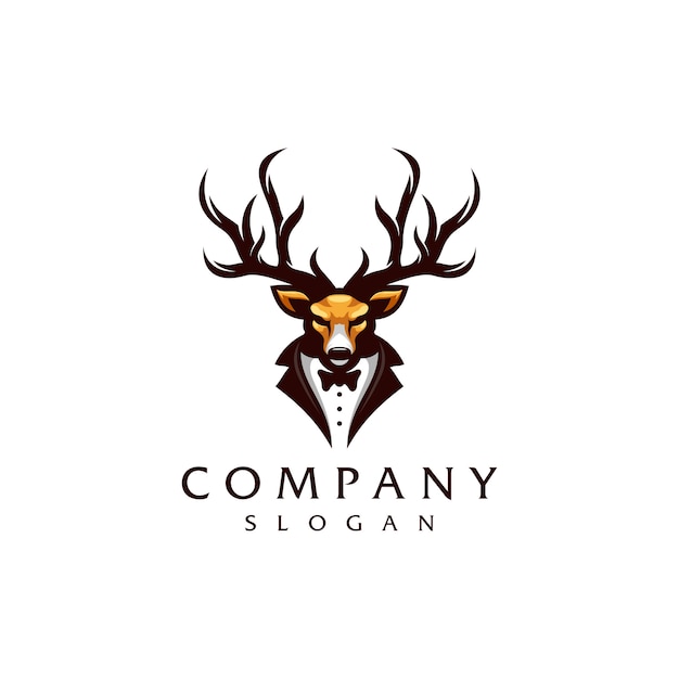 Diseño de logotipo de ciervo