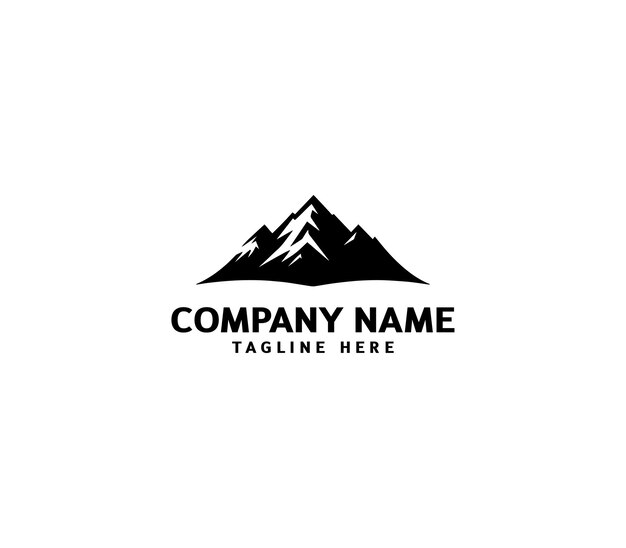 Diseño del logotipo de las cimas de las montañas vectorial Logotipo de la aventura Moderno modelo de logotipo de la montaña