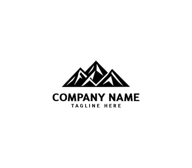Diseño del logotipo de las cimas de las montañas vectorial Logotipo de la aventura Moderno modelo de logotipo de la montaña