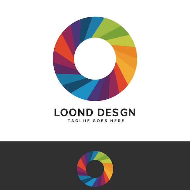 Diseño de logotipo circular colorido
