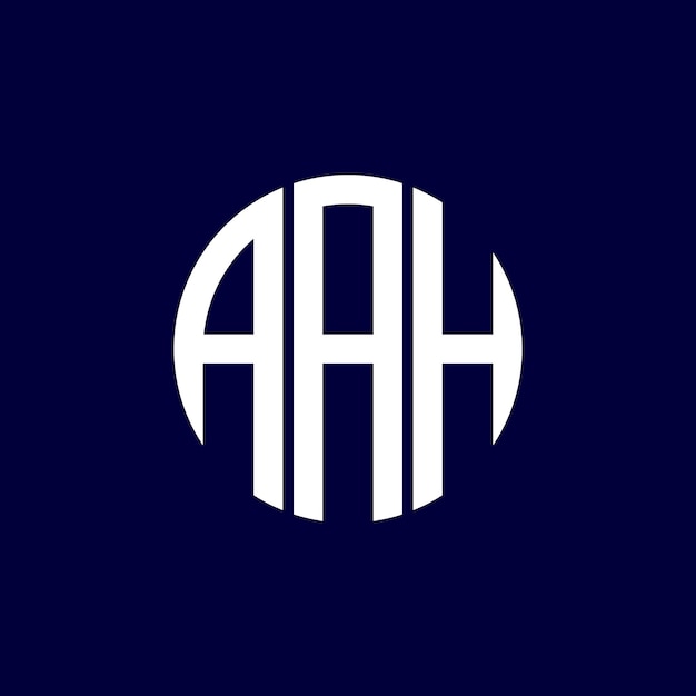 Diseño del logotipo del círculo aah