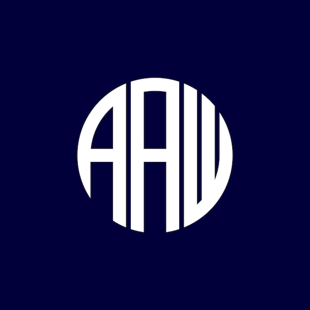 Diseño del logotipo del círculo aaw