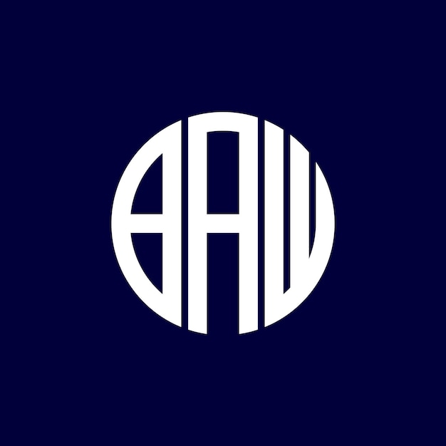 diseño del logotipo del círculo baw