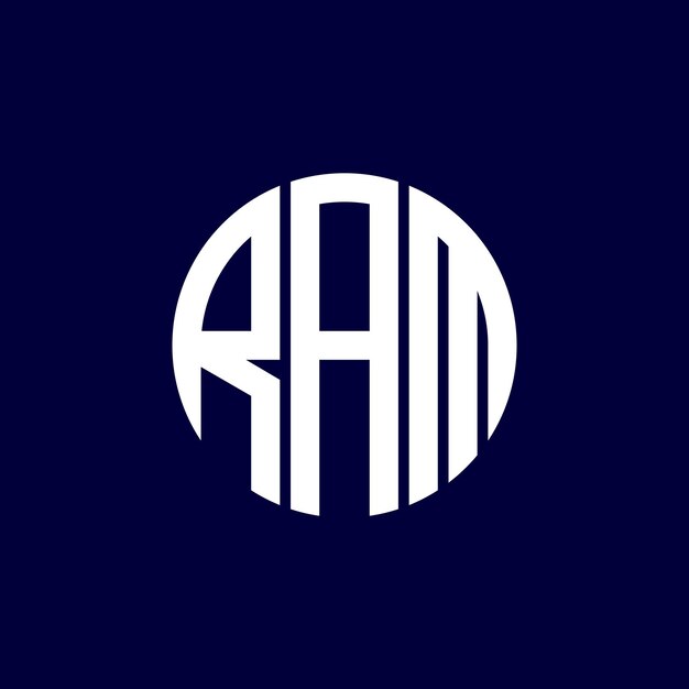 diseño del logotipo del círculo de carnero