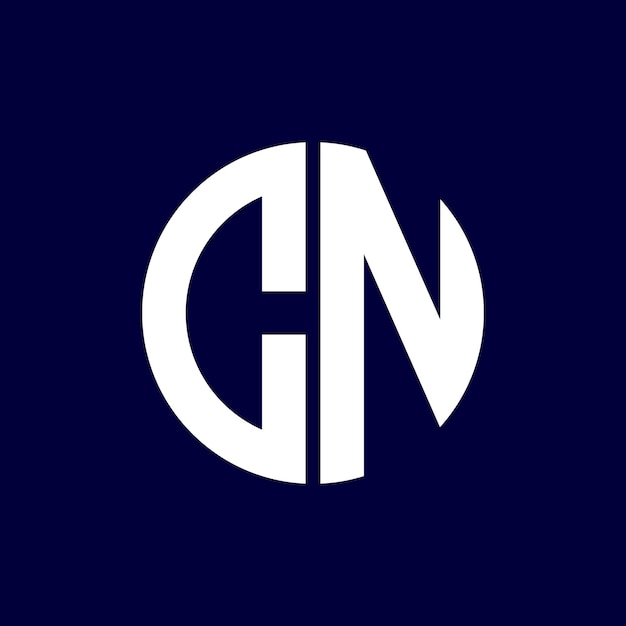 diseño del logotipo del círculo cn moderno