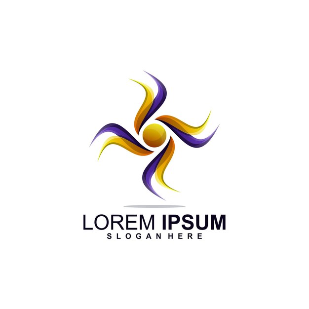 Diseño de logotipo de círculo colorido