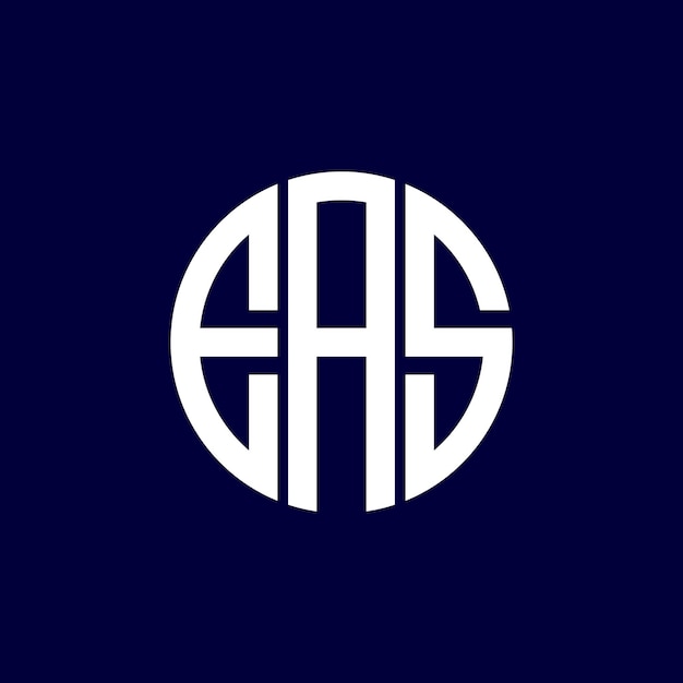 diseño del logotipo del círculo eas