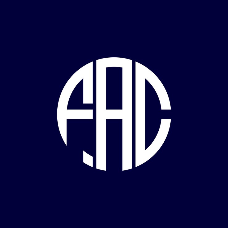 Vector diseño del logotipo del círculo fac