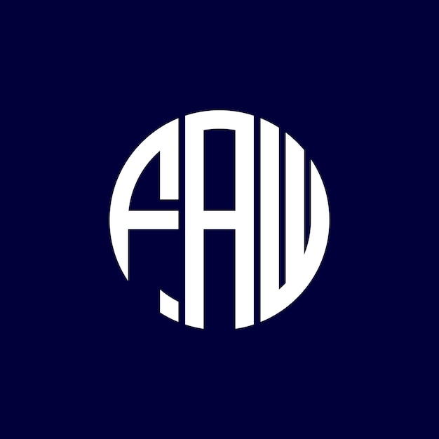 Diseño del logotipo del círculo faw