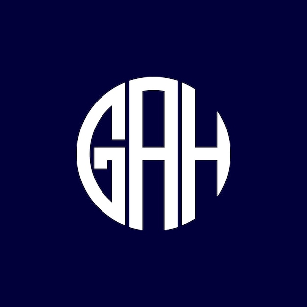 diseño del logotipo del círculo gah