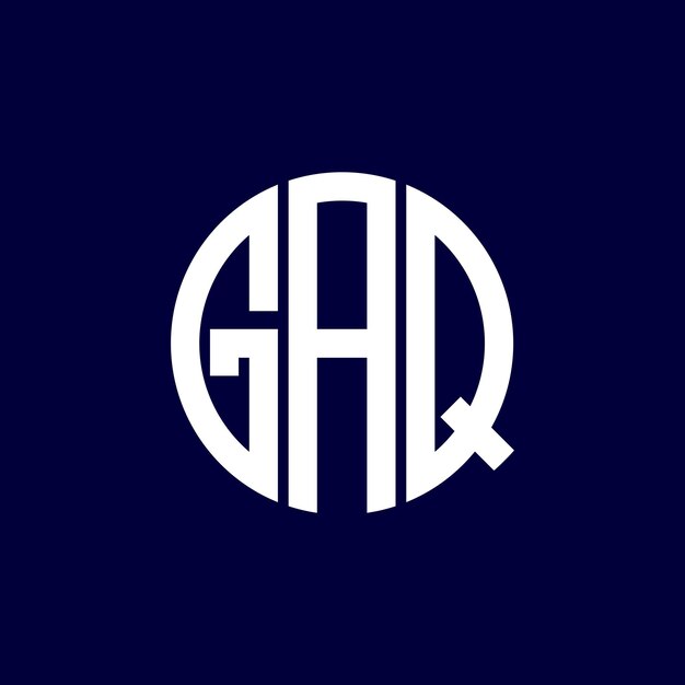 Diseño del logotipo del círculo gaq