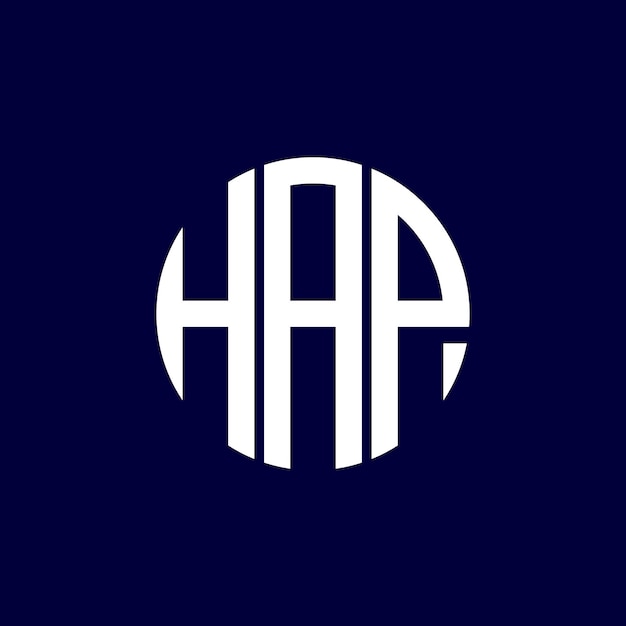 Diseño del logotipo del círculo hap