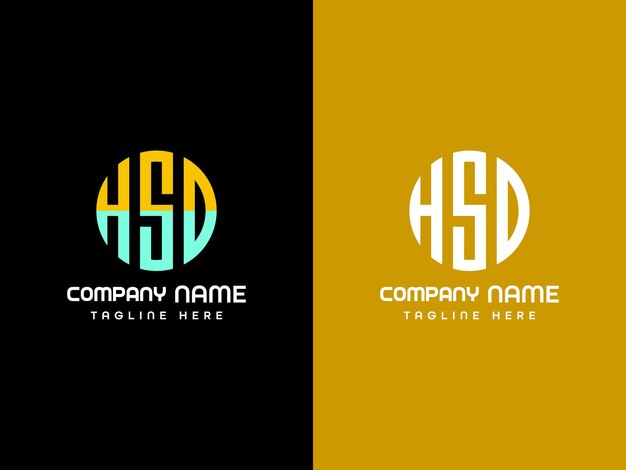 Diseño del logotipo del círculo HSD