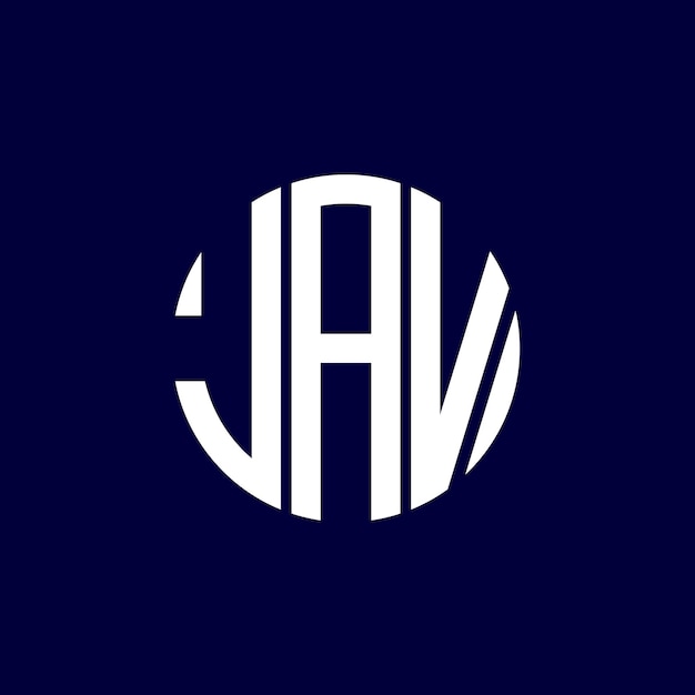 Diseño del logotipo del círculo jav
