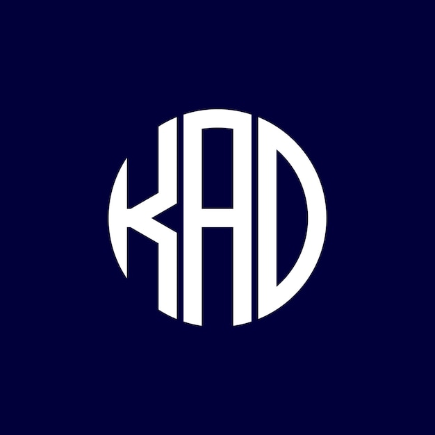 diseño del logotipo del círculo kad