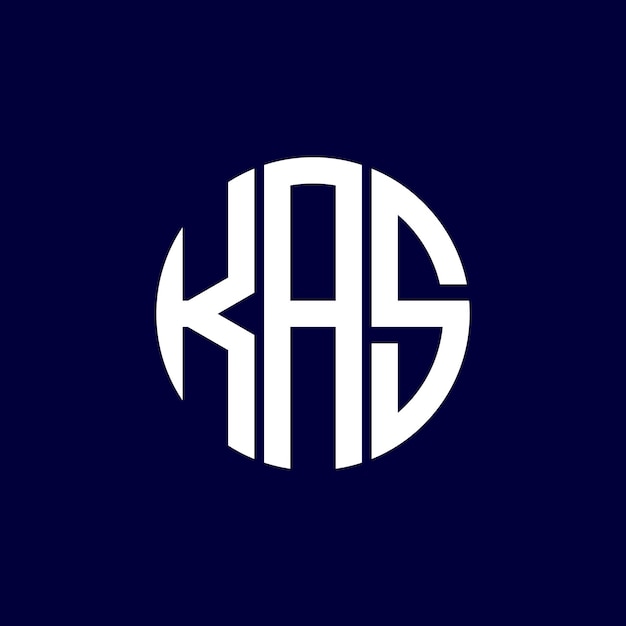 Diseño del logotipo del círculo kas