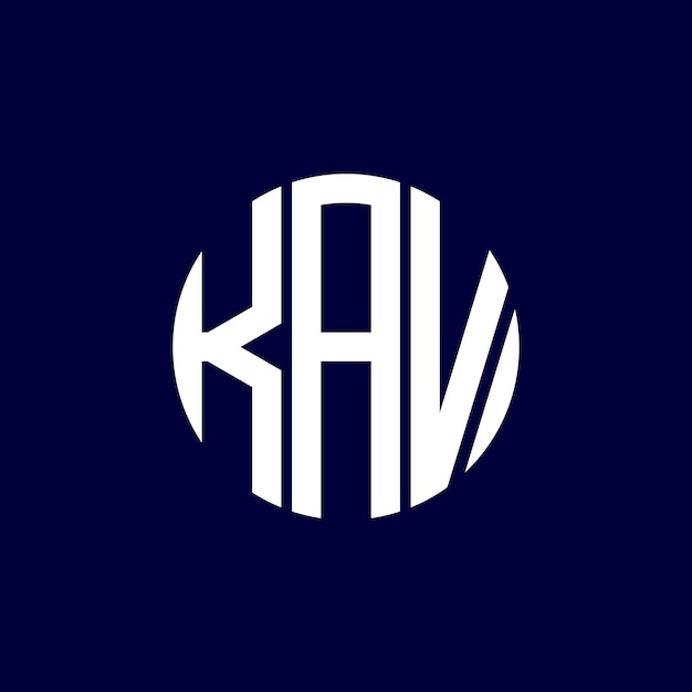 diseño del logotipo del círculo kav