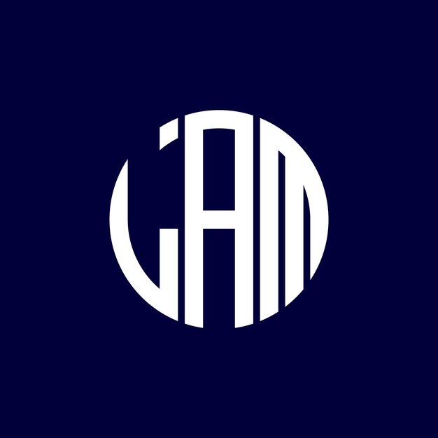 diseño del logotipo del círculo lam