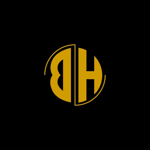 Diseño de logotipo de círculo de letras 'BH'