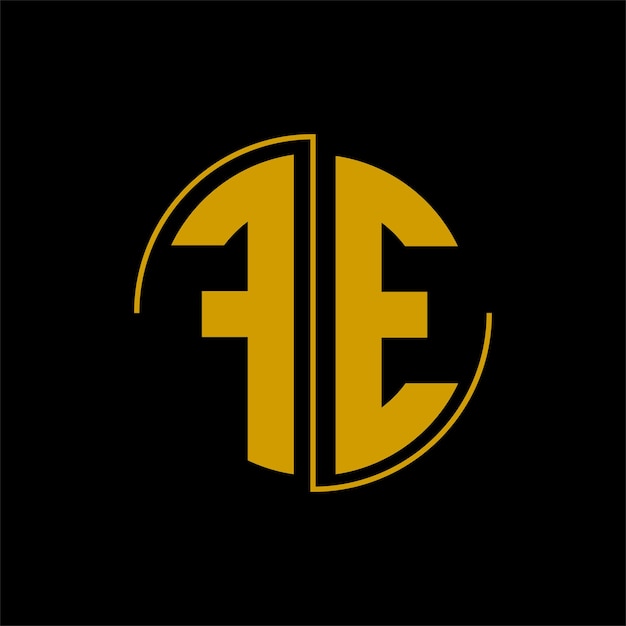 Diseño de logotipo de círculo de letras 'FE'