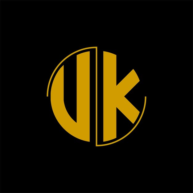 Diseño de logotipo de círculo de letras 'Reino Unido'