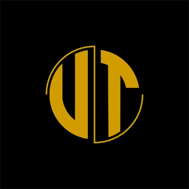 Diseño de logotipo de círculo de letras 'UT'