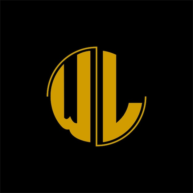 Diseño de logotipo de círculo de letras vectoriales 'Wl'