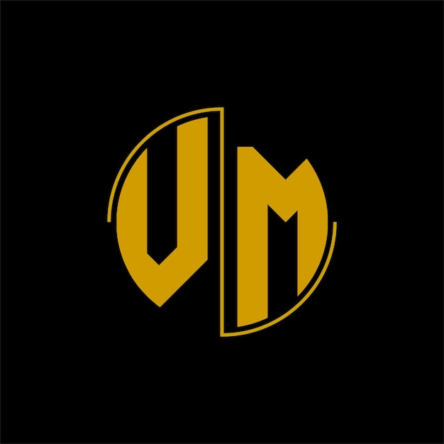 Diseño de logotipo de círculo de letras 'VM'