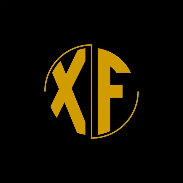 Diseño de logotipo de círculo de letras 'XF'