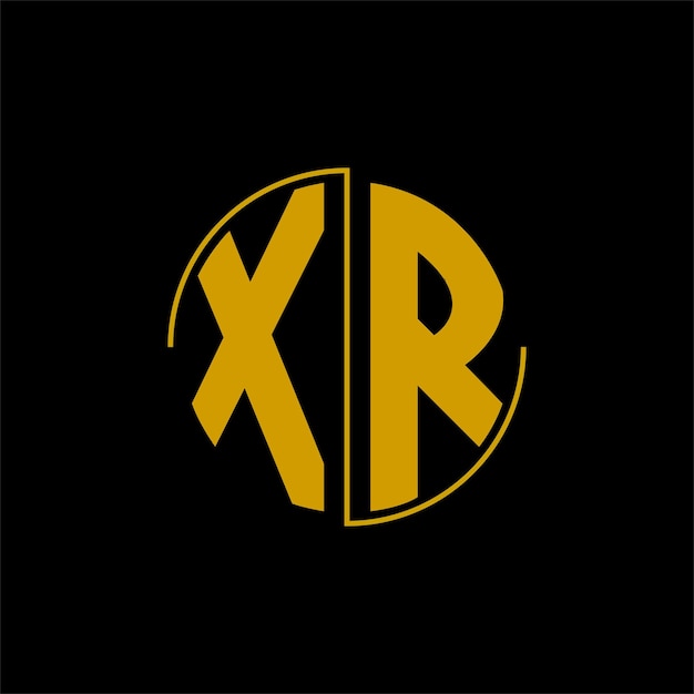 Diseño de logotipo de círculo de letras 'XR'