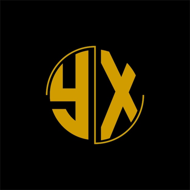 Diseño de logotipo de círculo de letras 'YX'